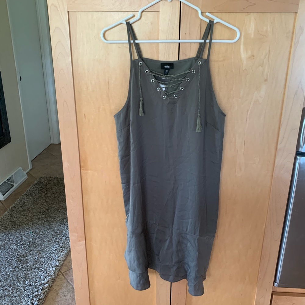 Brand new with tags army green lace up dress